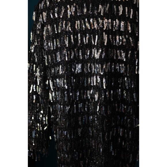Zara Black Sequin Mini Dress - Picture 8 of 13